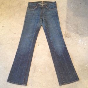 7 For All Mankind Jeans w/ Pink Rhinestone Pockets